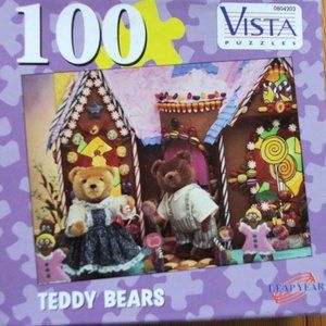 Leap Year TEDDY Bears & GINGERBREAD Jigsaw 100 Piece COMPLETE (P3)